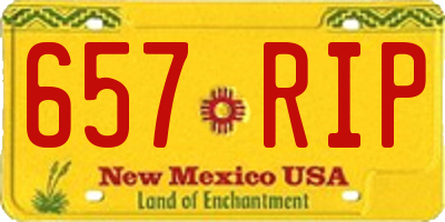 NM license plate 657RIP