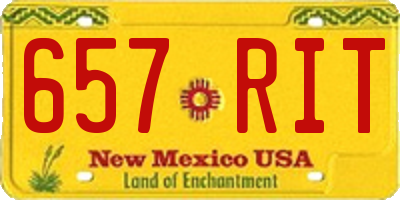 NM license plate 657RIT