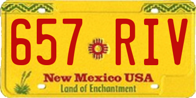 NM license plate 657RIV