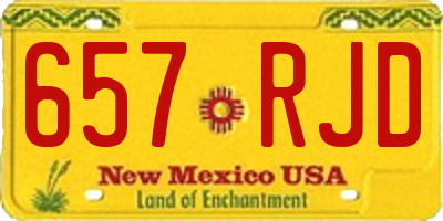 NM license plate 657RJD