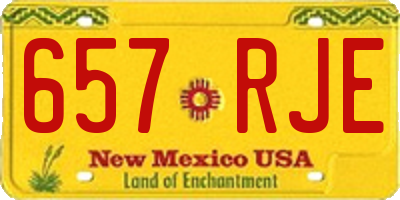 NM license plate 657RJE