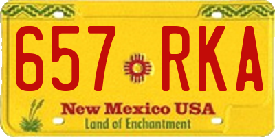 NM license plate 657RKA