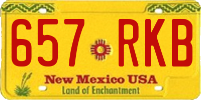 NM license plate 657RKB