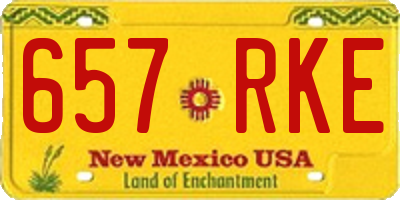 NM license plate 657RKE