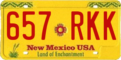 NM license plate 657RKK