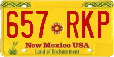 NM license plate 657RKP