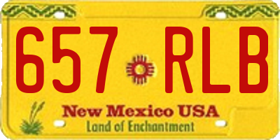 NM license plate 657RLB