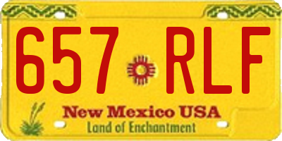 NM license plate 657RLF