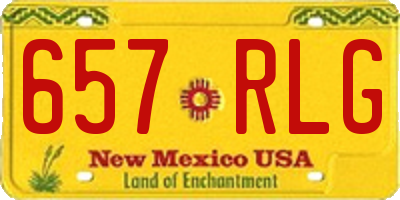 NM license plate 657RLG