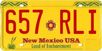 NM license plate 657RLI