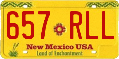 NM license plate 657RLL