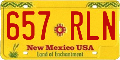 NM license plate 657RLN