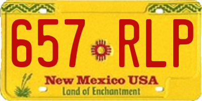 NM license plate 657RLP