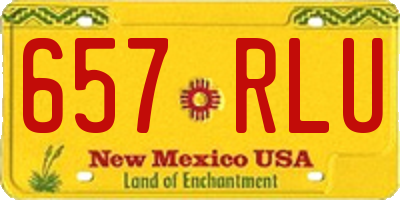 NM license plate 657RLU