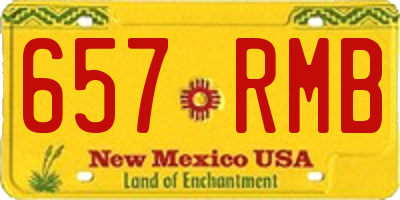 NM license plate 657RMB