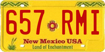 NM license plate 657RMI