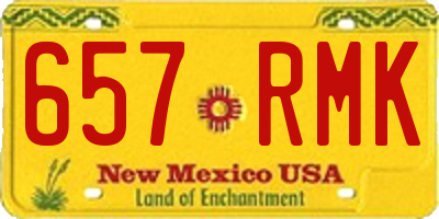 NM license plate 657RMK