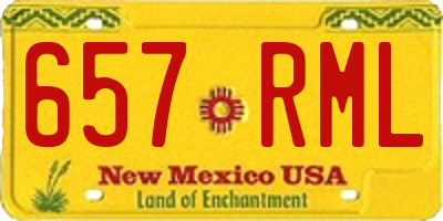 NM license plate 657RML