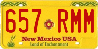 NM license plate 657RMM