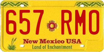 NM license plate 657RMO