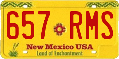 NM license plate 657RMS