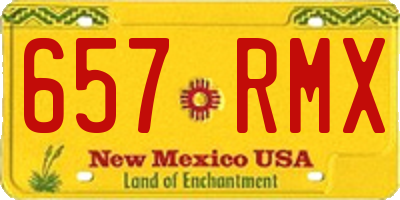 NM license plate 657RMX