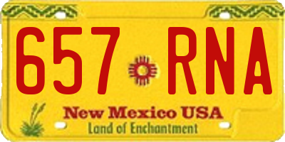 NM license plate 657RNA