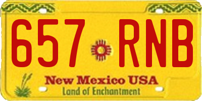 NM license plate 657RNB