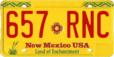 NM license plate 657RNC