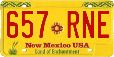 NM license plate 657RNE