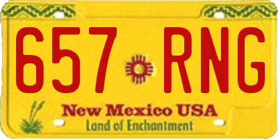 NM license plate 657RNG
