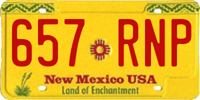NM license plate 657RNP
