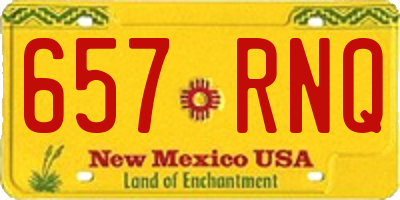 NM license plate 657RNQ