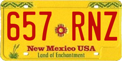 NM license plate 657RNZ