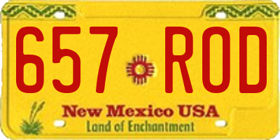 NM license plate 657ROD