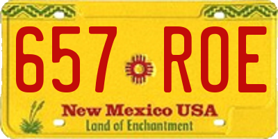 NM license plate 657ROE