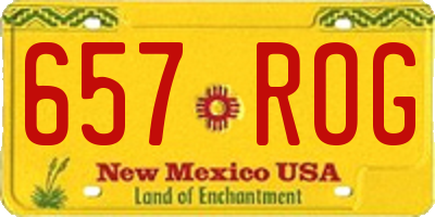 NM license plate 657ROG
