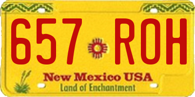NM license plate 657ROH