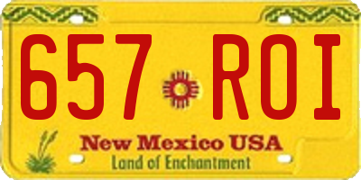 NM license plate 657ROI
