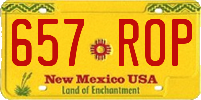NM license plate 657ROP