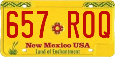 NM license plate 657ROQ