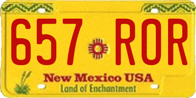 NM license plate 657ROR