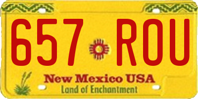 NM license plate 657ROU