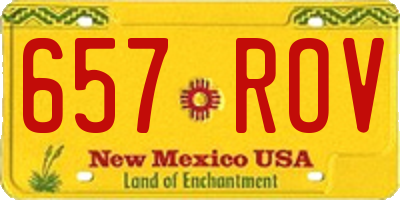 NM license plate 657ROV