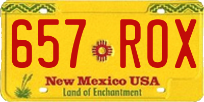 NM license plate 657ROX