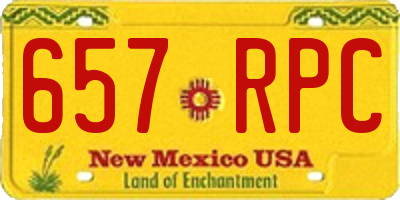 NM license plate 657RPC