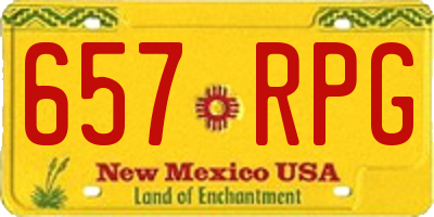 NM license plate 657RPG