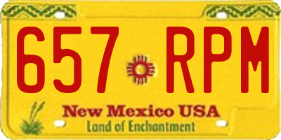 NM license plate 657RPM