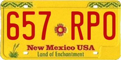 NM license plate 657RPO