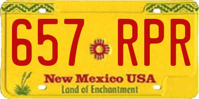 NM license plate 657RPR